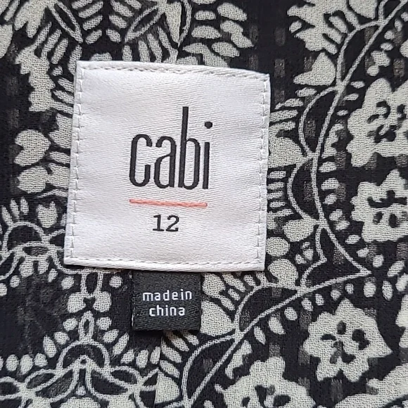 SZ12 CABI 3/4 Slv Seaside Chic Polka Dots Black White Jacket - Picture 2 of 10